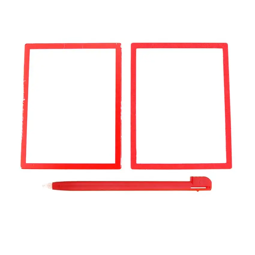 YuXi Top Upper LCD Screen Cover Bottom Lower Frame For DS Lite DSL for NDSL Game Console Plastic Lens Panel & Touch Stylus Pen