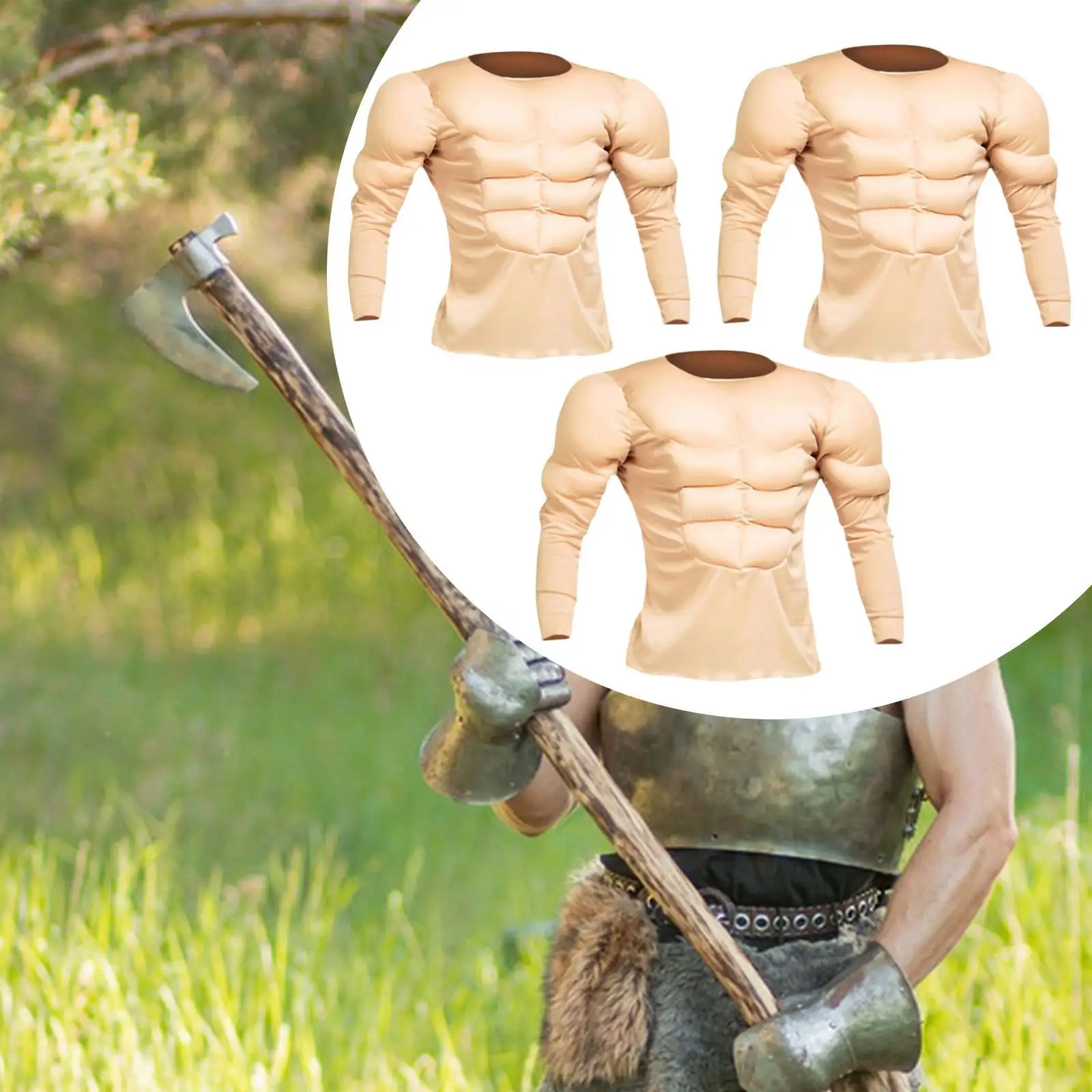 

Muscle Shirt Costume Funny Simulation Decorative T Shirt Bodybuilder Cloth for
