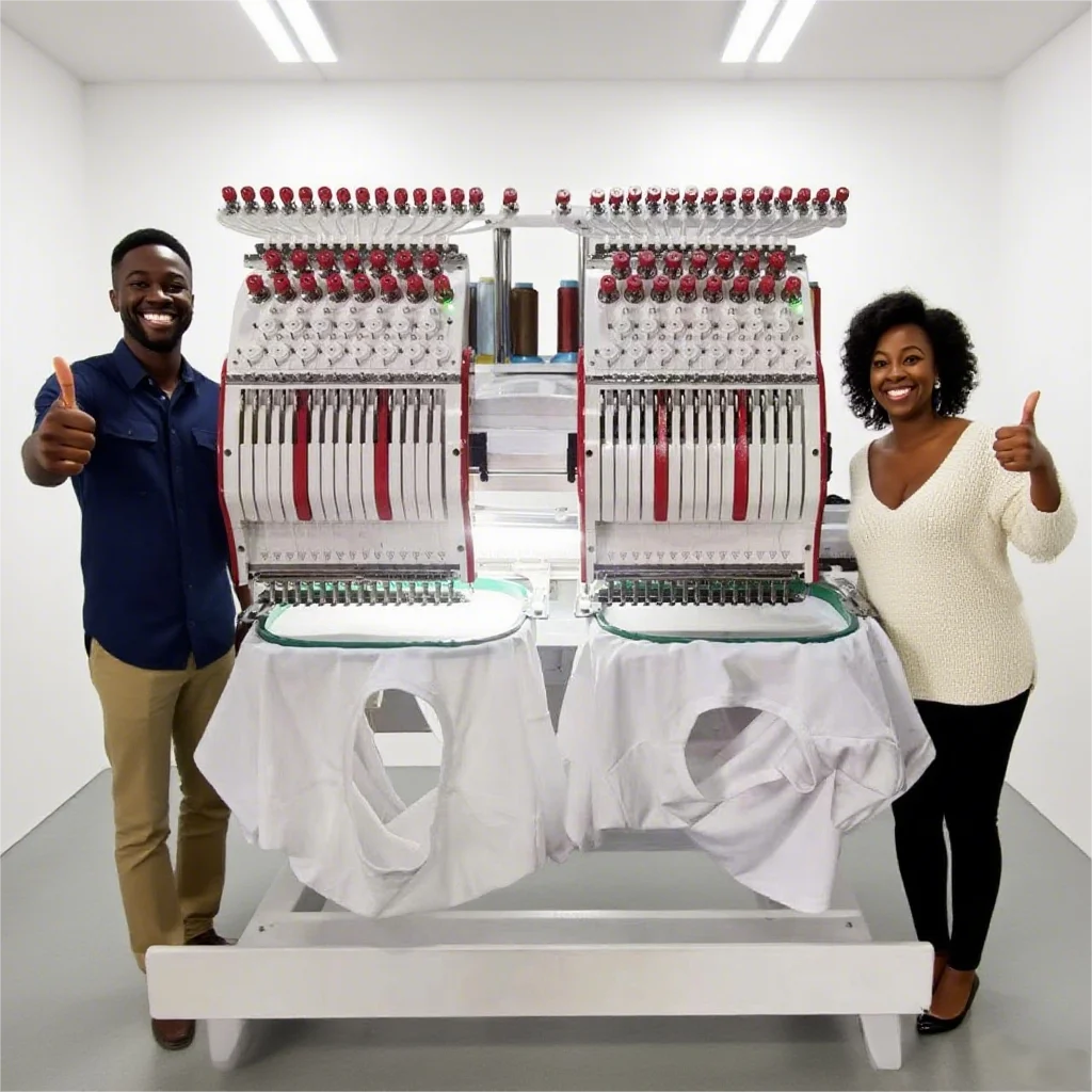 MYSEW 1202 Computerized Embroidery Machine Double Head 9/12/15   Computer Industrial Embroidery Machine