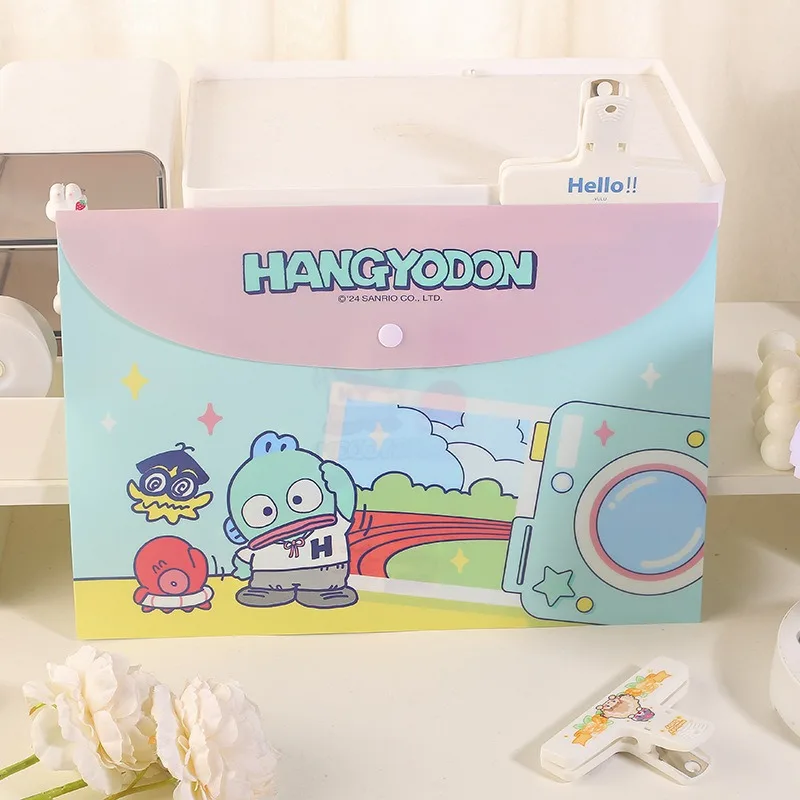 Kawaii Hangyodon Document Pocket Pupil Lovely Large Capacity Data Paper Collection Folder Button Pocket