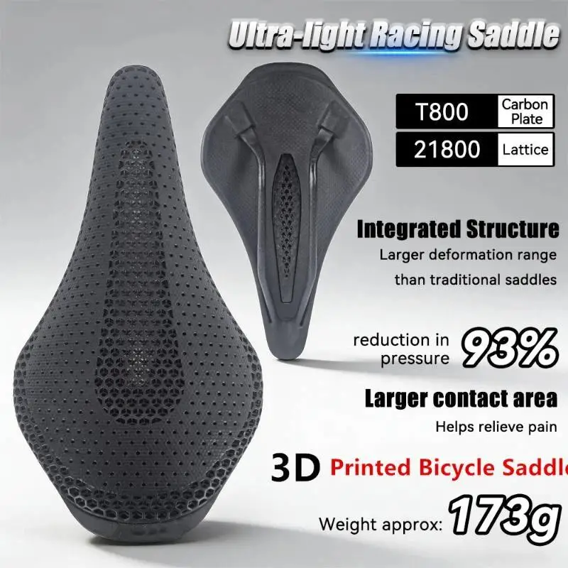 1pcscarbon-fiber-3d-printed-bike-ultralight-hollow-breathable-comfort-anti-pain-shock-absorbing-cycling-seat-cushion-fit