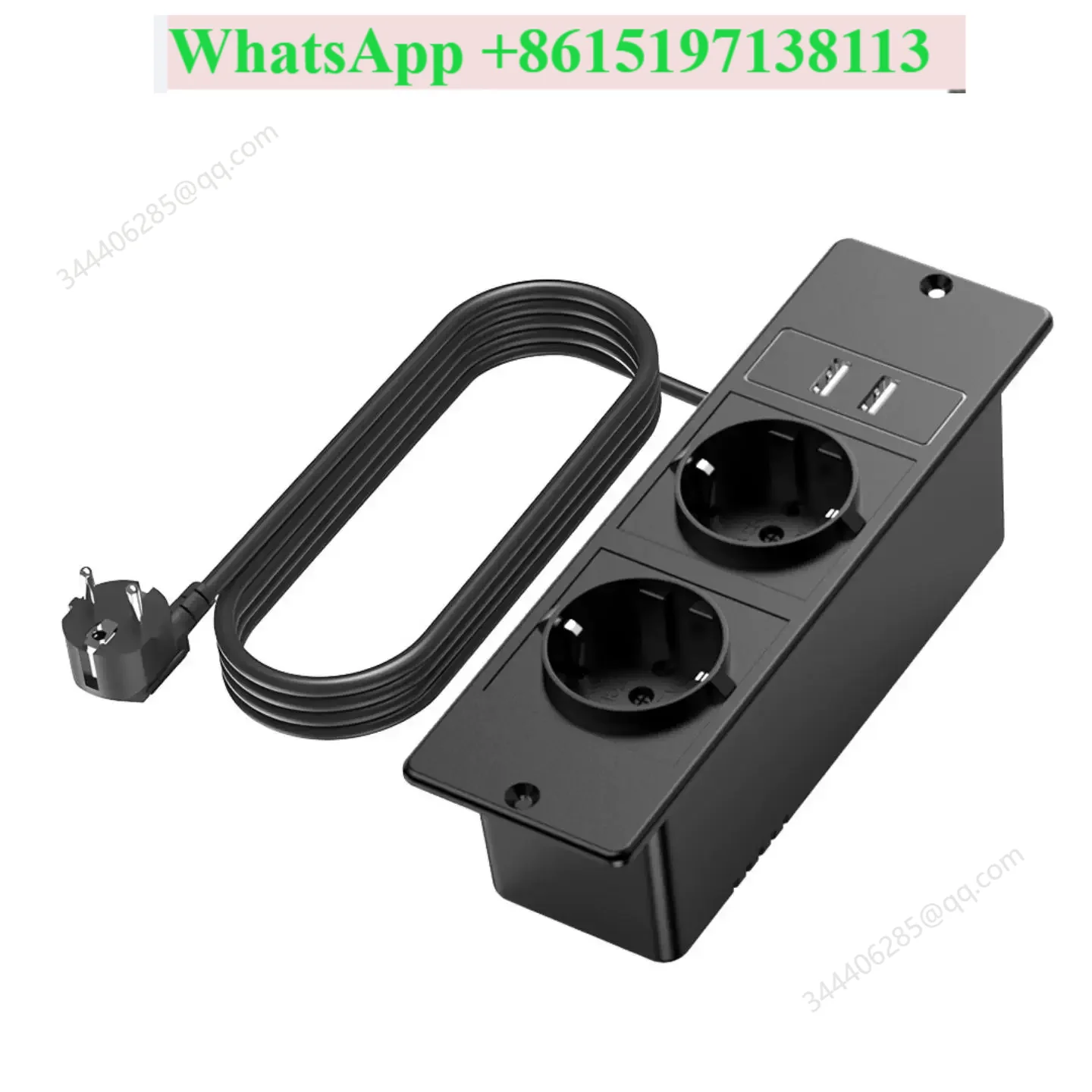 Embedded European standard desk, bedside table, USB plug-in board, multi-plug drag board