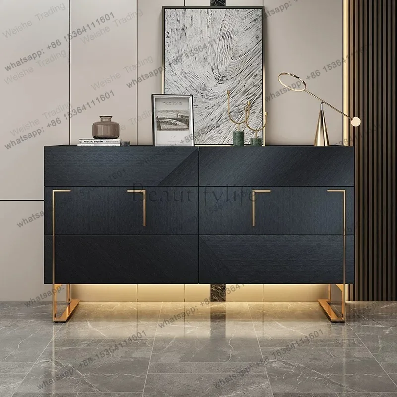 LJY Jianhao light luxury door cabinet solid wood storage six chest cabinet bedroom side cabinet