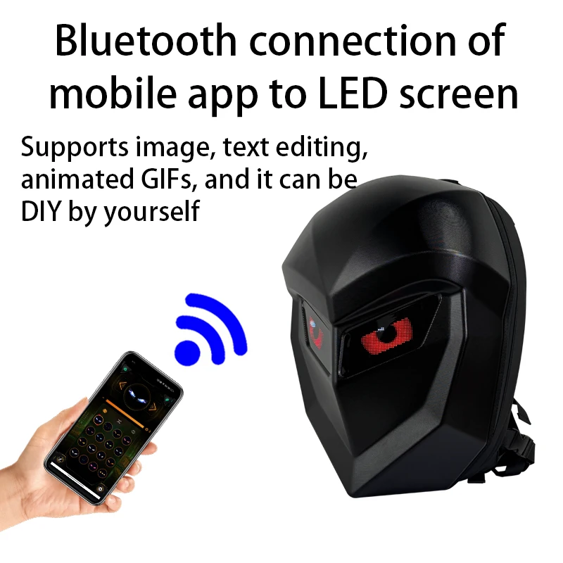 LED Backpack For Man Hard Shell LED Motorcycle Cycling Helmet Backpack for woman Business Travel Waterproof Laptop Backpacks