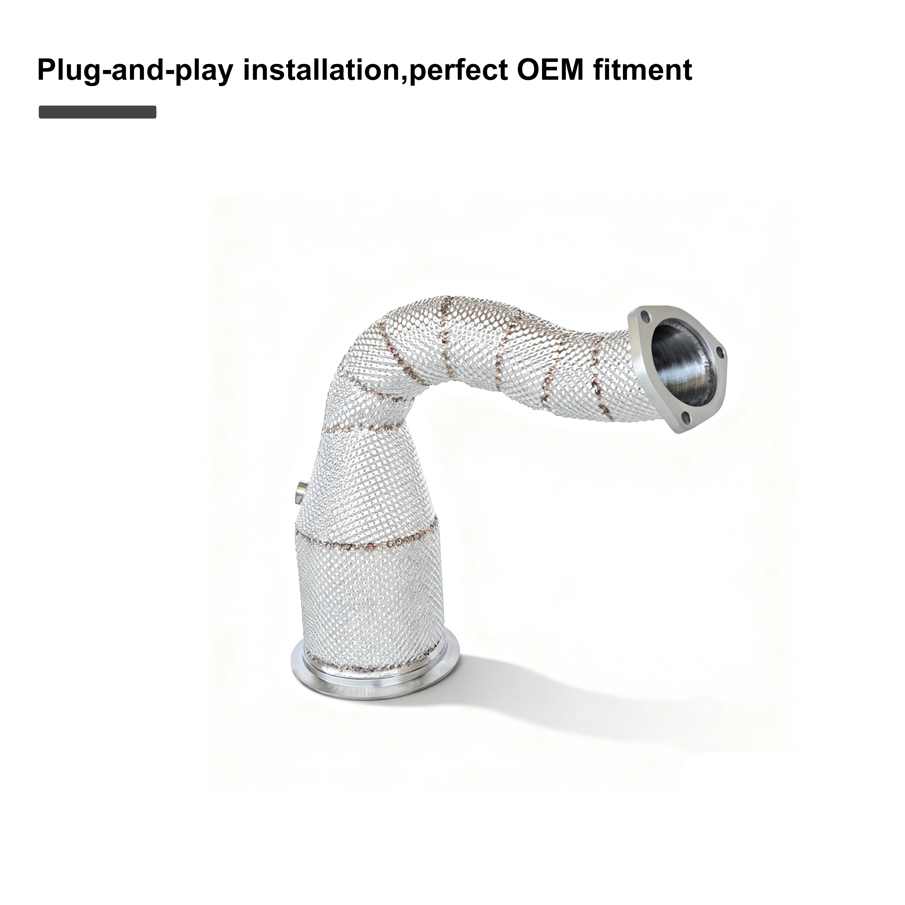 PRO 고품질 배기 다운파이프 포르쉐 카이엔 (E3 9Y0) E-하이브리드 3.0T 열 차단 촉매 배기 파이프 포함