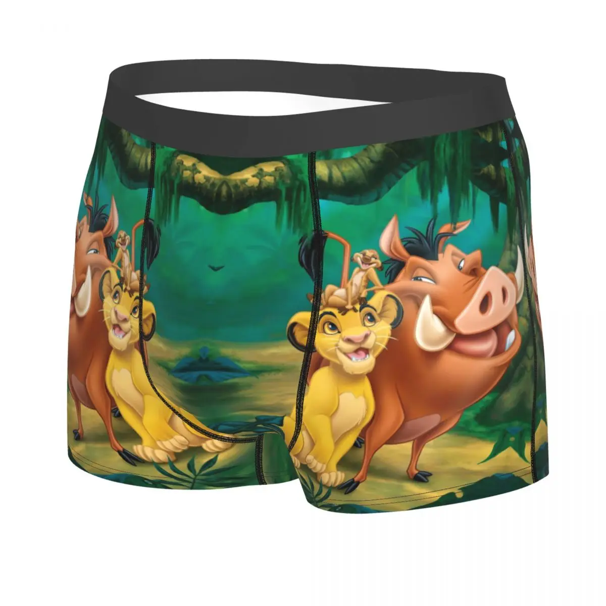 أزياء مخصصة الأسد الملك Kawaii الكرتون الملاكمين السراويل سراويل الرجال السروال تنفس الرجعية سيمبا ملخصات الملابس الداخلية
