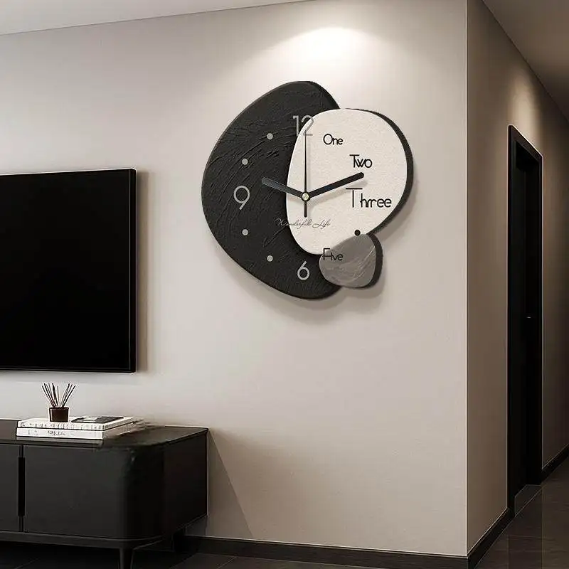 Reloj De lujo ligero para casa, Fondo De TV, pintura decorativa De pared, Mural para sala De estar, Reloj Digital De Pared, Reloj Digital moderno