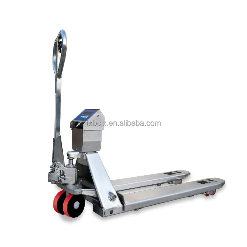 

Stainless Steel Hand Pallet Truck 304 Rust-Proof Customizable W/Digital Scale For Food Industry