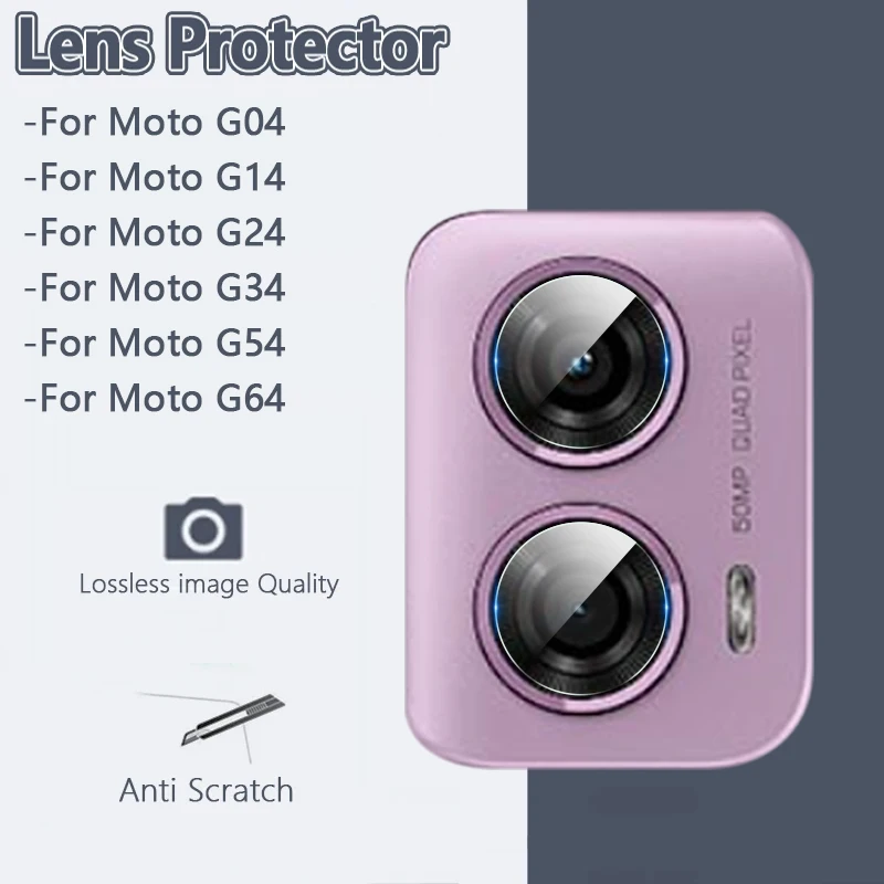 Osłona obiektywu dla Moto G84 G64 G54 G34 G24 Power G14 G04 G53 Ultra przejrzysty Slim Soft FET Film aparat z tyłu etui obiektywu