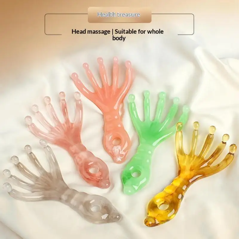 1Pcs Resin Five Claw Scalp Massage Comb Static Free for Head Relaxation Home Use Full Body Soreness Relief After Work