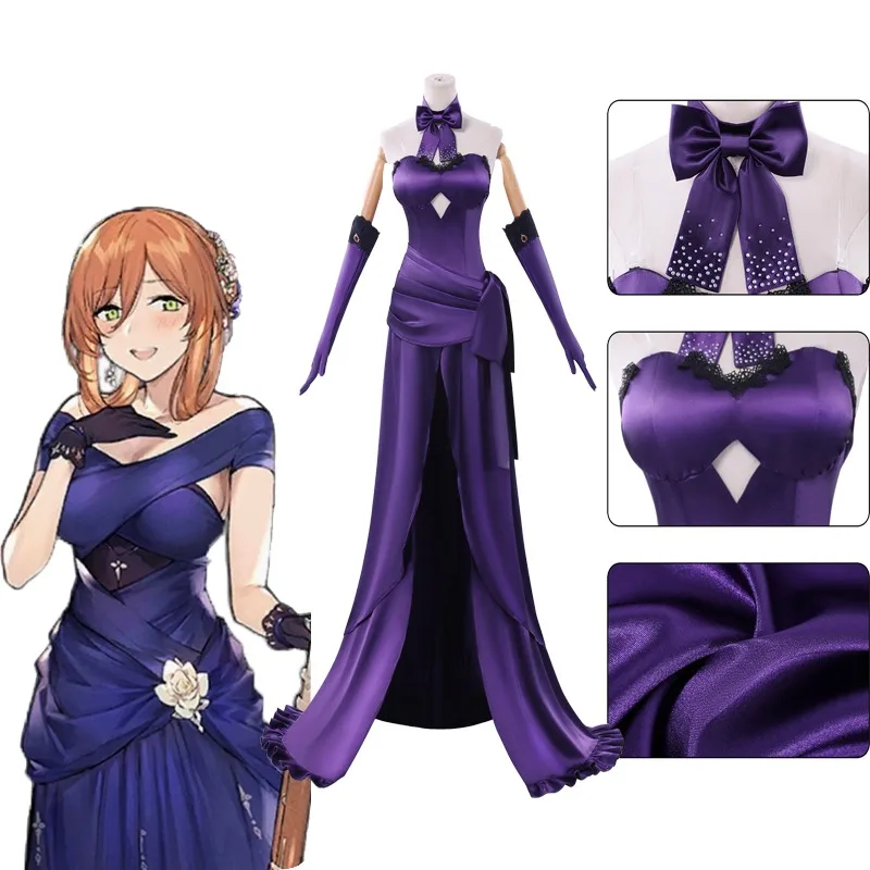 

Novelty anime Black Joan of Arc cosplay game Halloween party dress carnival night music festival sumptuous dinner time