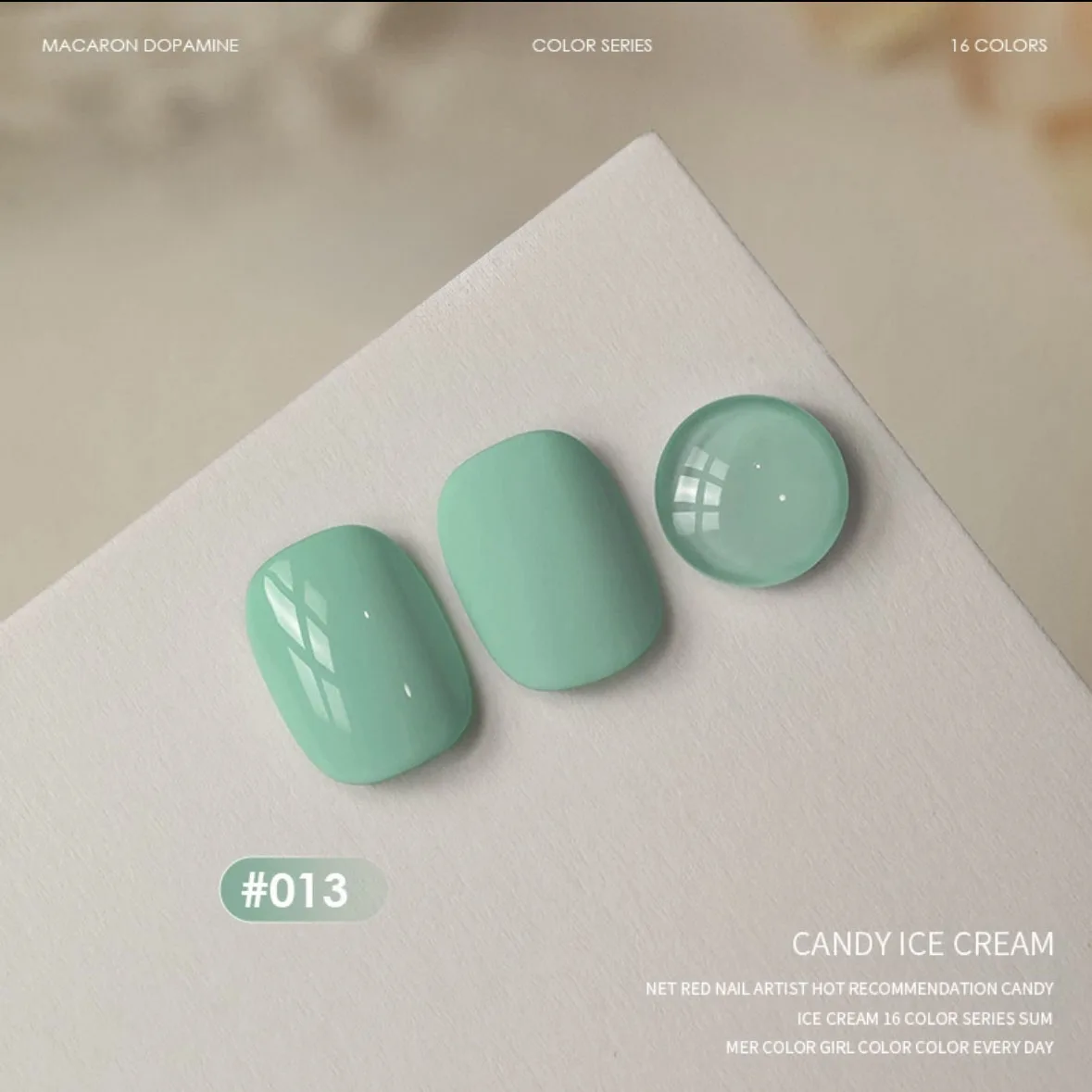 MIANEL 1-16 قطعة 12 مللي الصيف تبييض الحلوى الآيس كريم سلسلة هلام طلاء الأظافر 2025 شعبية معكرون الدوبامين الملونة طلاء الأظافر