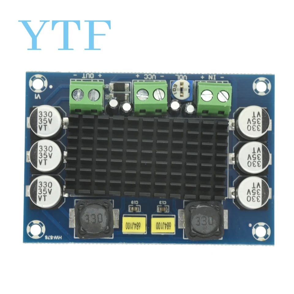 XH-M542 Mono 100W Digital Power Amplifier Board TPA3116D2 Digital Audio Amplifier Board 12-26V