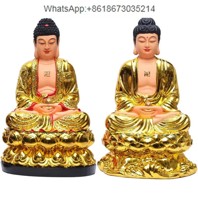 

1pc Buddha tools are enshrined at home, and Buddha statues are gilded with resin home decor figurine Religious