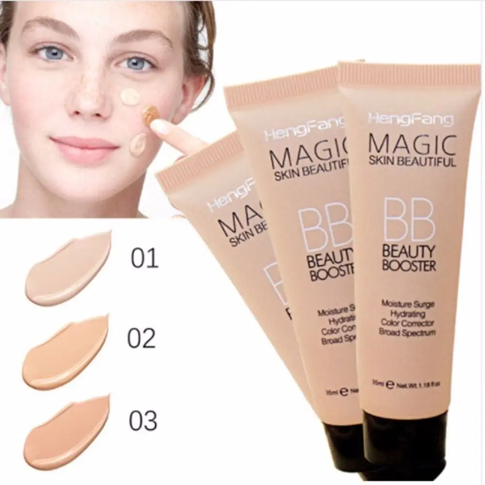 ใหม่ 3 สีบีบีครีมติดทนนาน Face Base Foundation Liquid Cover Acne Spot คอนซีลเลอร์เครื่องสําอางค์