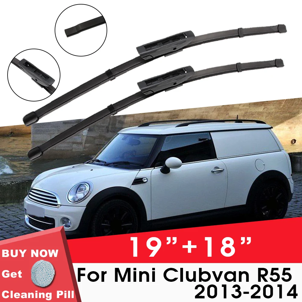 

Car Wiper Blade Front Window Windshield Rubber Silicon Gel Refill Wiper For Mini Clubvan R55 2013-2014 19"+18" Car Accessories