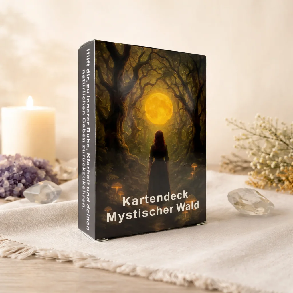 

48 German Edition Mystic Forest Oracle Cards, spiritual healing and meditation guidance cards (12×8 cm / 4.72×3.15 inches)