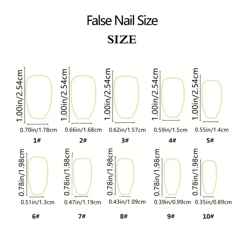 24 قطعة أظافر قصيرة متدرجة فرنسية بسيطة مع 1 جل جيلي و1 مبرد أظافر #3