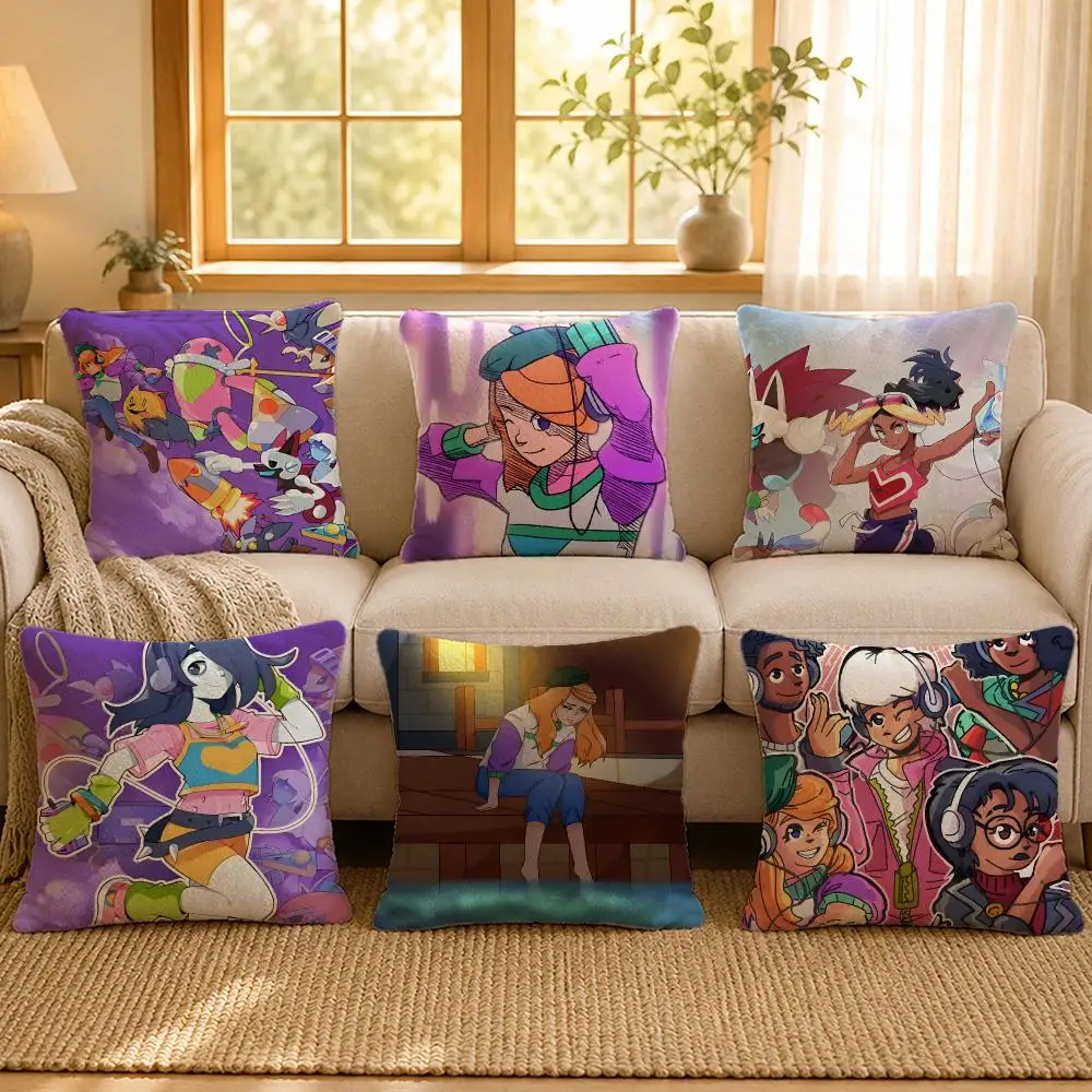Game Cassette Beasts Indie Cushion Cover Personalized Short Plush Soft Bedroom Sofa Home Decor Gift