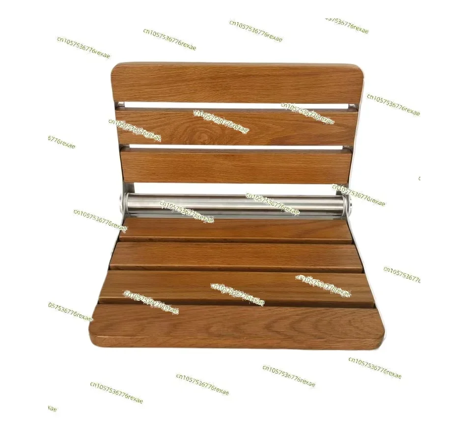 Bathroom solid wood folding stool chair wall mounted shoe changing stool shower stool for elderly pregnant women shower seat