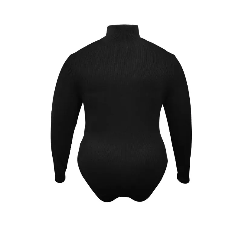 Plus ขนาด 1XL-5XL ใหม่ U-คอ Jumpsuit ถักเซ็กซี่ Tank Top Skinny Solid บอดี้สูทเสื้อผ้าผู้หญิง