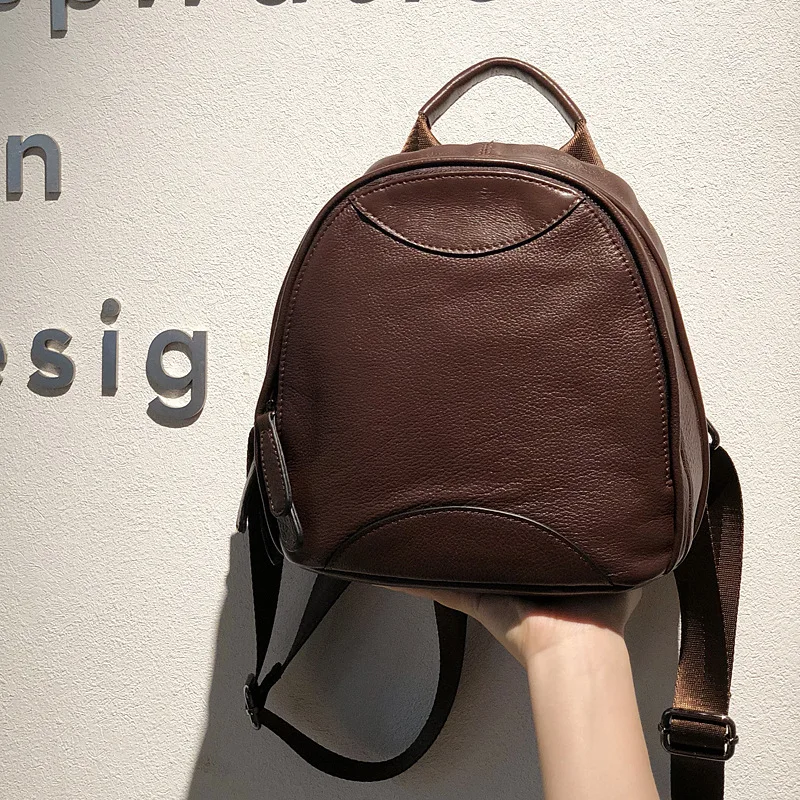 Leather Female Layer Cowhide Women's Backpack Fashion Female Bag