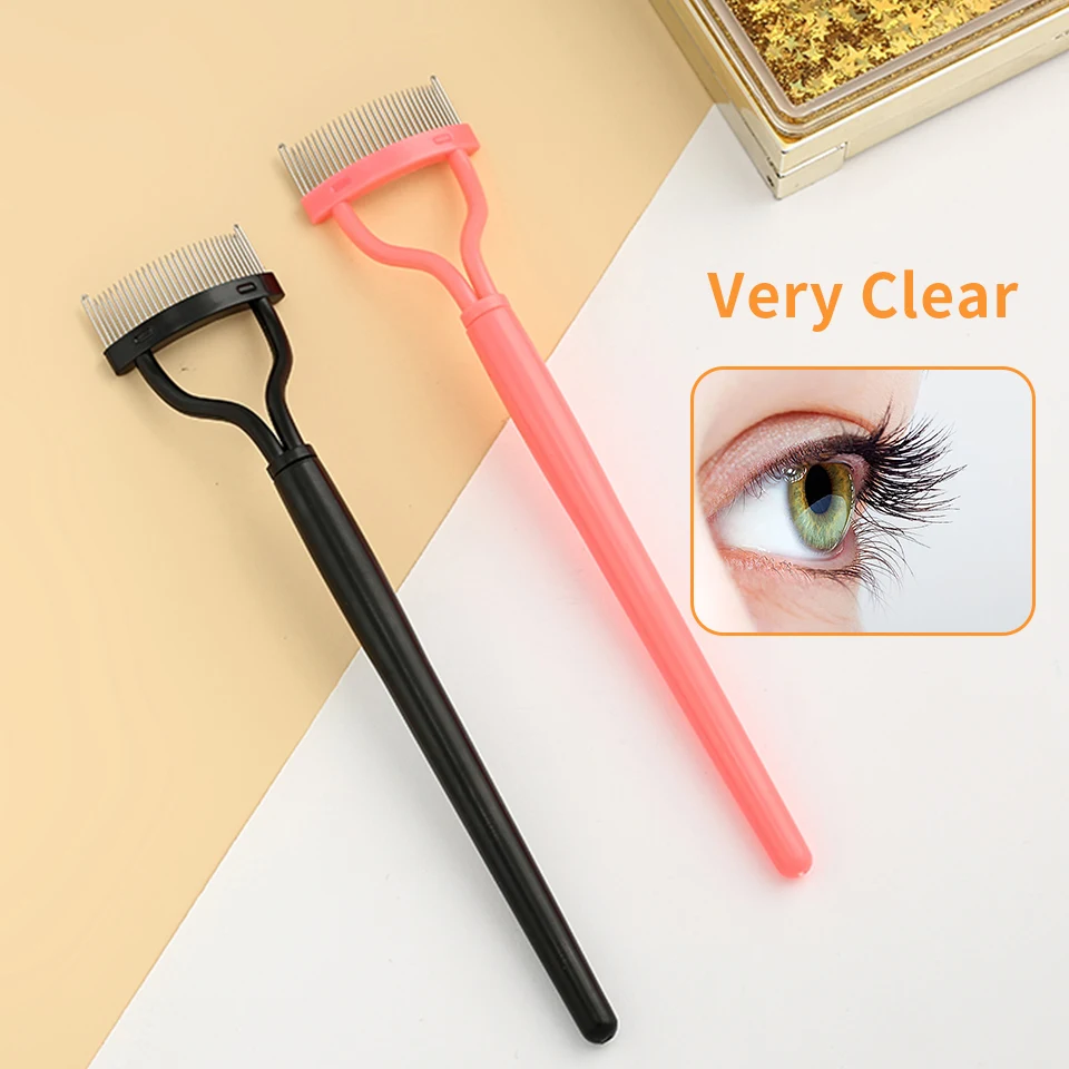 1PCS Metal Eyelash Curler Lash Separator Foldable Eyelash Brush Comb Mascara Curl Beauty Makeup Lash Separator Cosmetic Tool