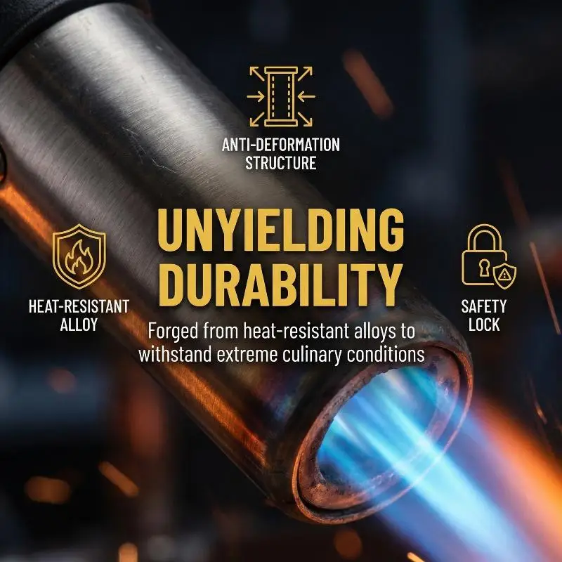 Manual Gas Welding Torch Head Portable Adjustable Nozzle High Heat Flame for BBQ Metalwork Soldering