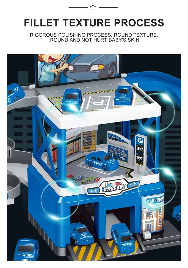 Elektryczne pociągi kolejowe, budowa, parking, wyścigi przygodowe, zabawki kolejowe dla dzieci, interaktywne pociągi mechaniczne rozwijające mózg, zabawki dla chłopców.