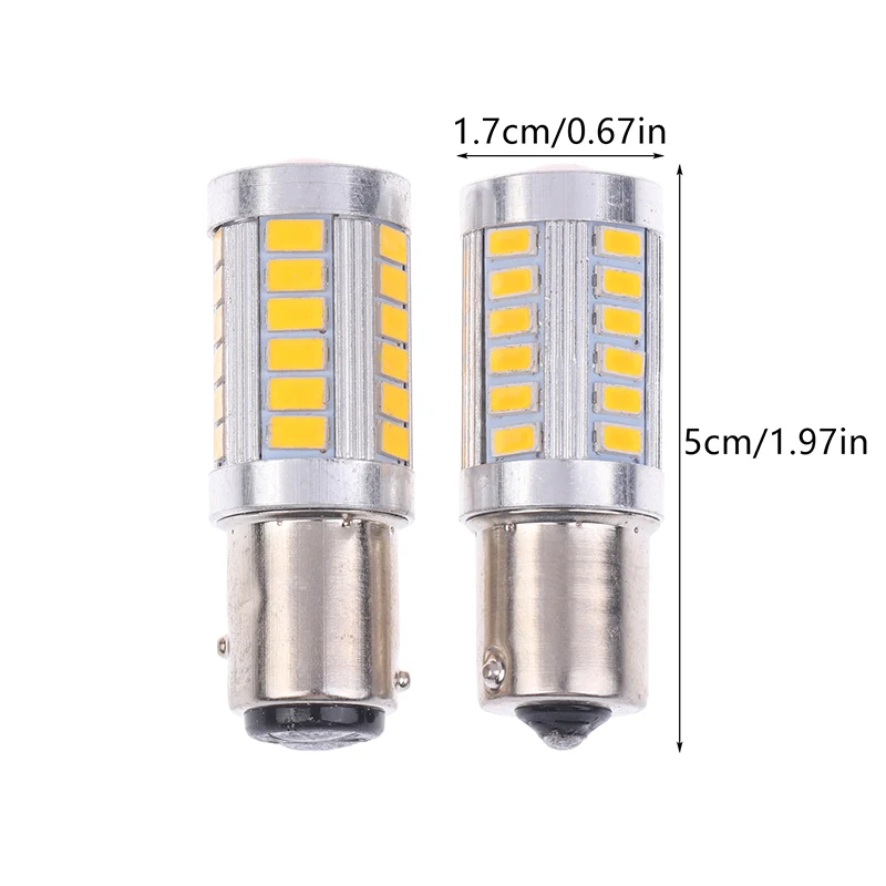 2 قطعة LED T20 لمبة 1156 1157 5730 5630 33SMD لسيارة شاحنة ATV-بدوره أضواء الإشارة عكس مصباح DRL سطوع عالية السيارات الإضاءة