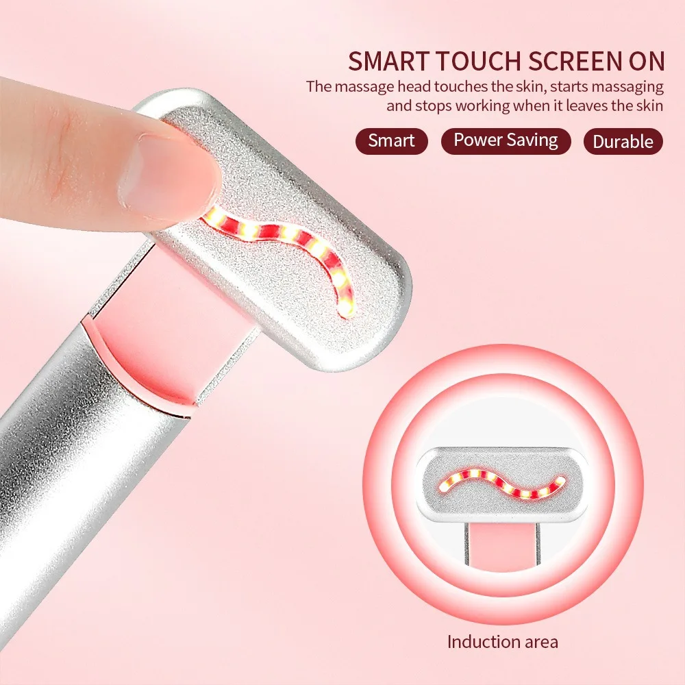 جهاز تجميل محمول، قلم تدليك صغير للعين، شحن USB، مدلك للوجه والرقبة، لتجاعيد العين، معدات التجميل المنزلية، #4