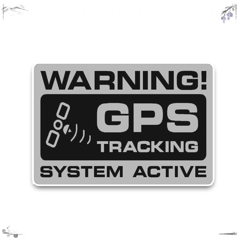 1 Piece GPS Tracking System Active Warning Car Stickers Waterproof Decals Truck Motorcycle Auto Accessories PVC,12cm*8cm,KK