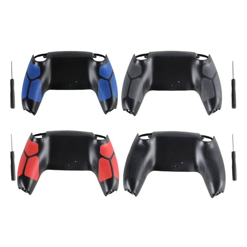 Anti Slip Grip Cover DIY Replacement Back Shell Skin for P5 Game Controller 87HC