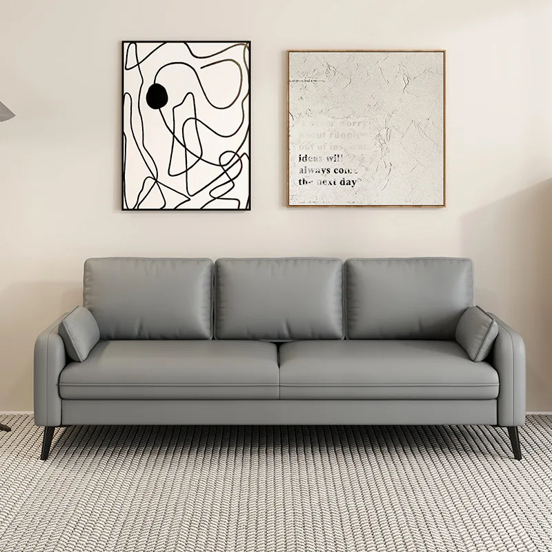 

minimalist small apartment living room bedroom rental room e****mical Internet celebrity double leave-in technology cloth sofa