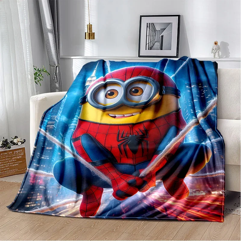 

Милое флисовое одеяло с мультяшными миньонами для кровати, спальни, дивана, пикника, плед для офиса, рождественский подарок для детей
