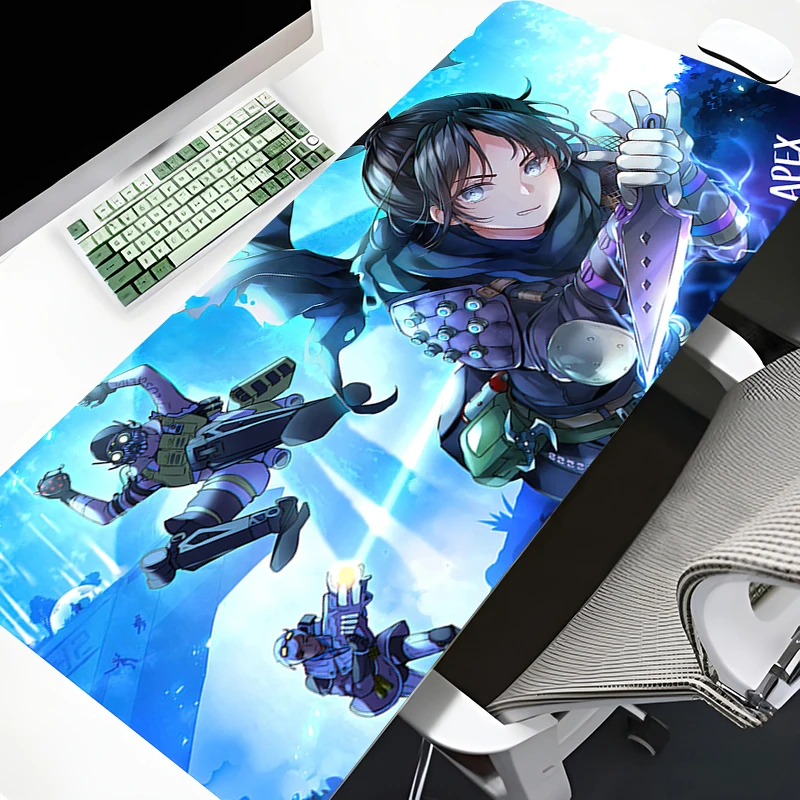 Apex Legends Mousepad Anime Girl Wraith Table Mat Gamer Custom Large Mouse Pad Kawaii Carpet Pc Gaming Cabinet Keyboard Deskmat