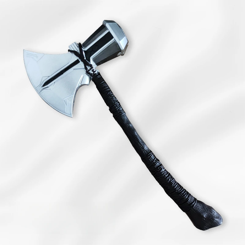 Thunder God Storm Axe PU Simulation Weapons Props Cosplay 1:1 Movie Hammer Figure Model Gift Halloween Costume Accessory Toy