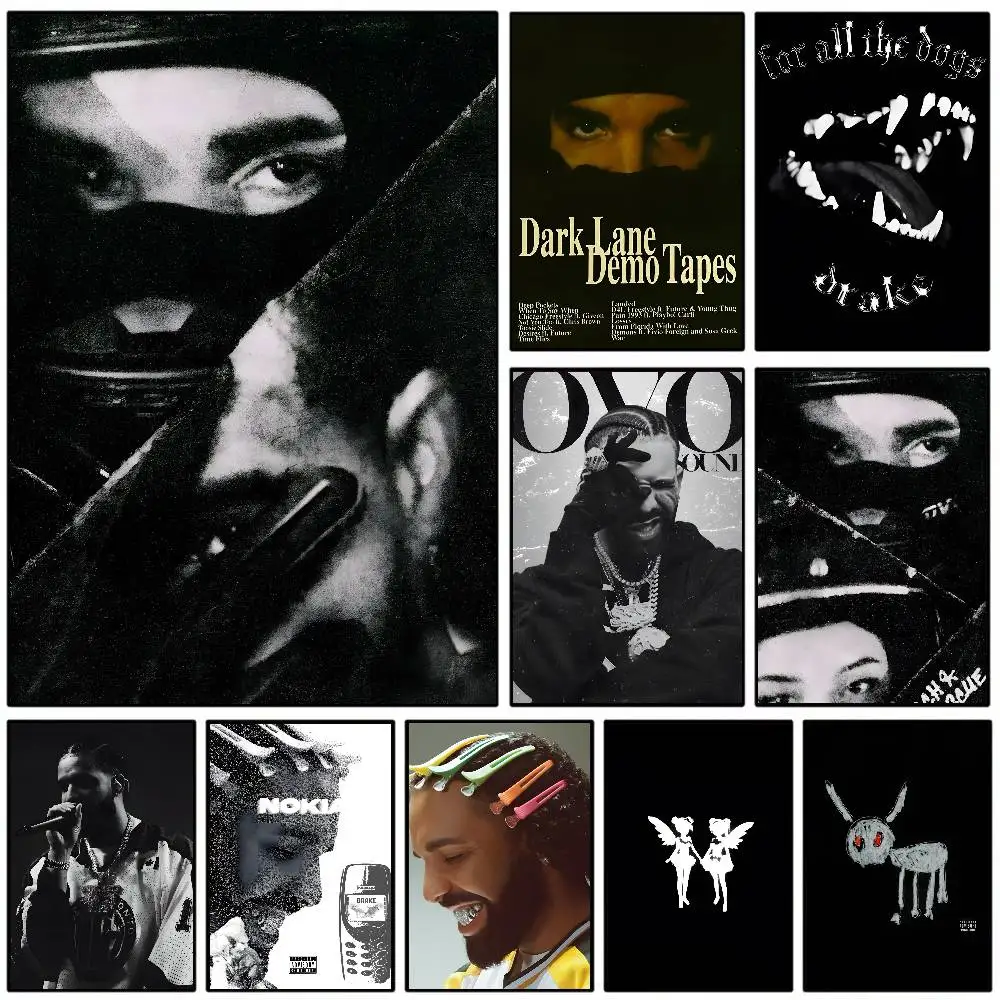 Singer D-Drake For Hip Hop Poster Art With Prints Home Bedroom Living Room Decoration Gift