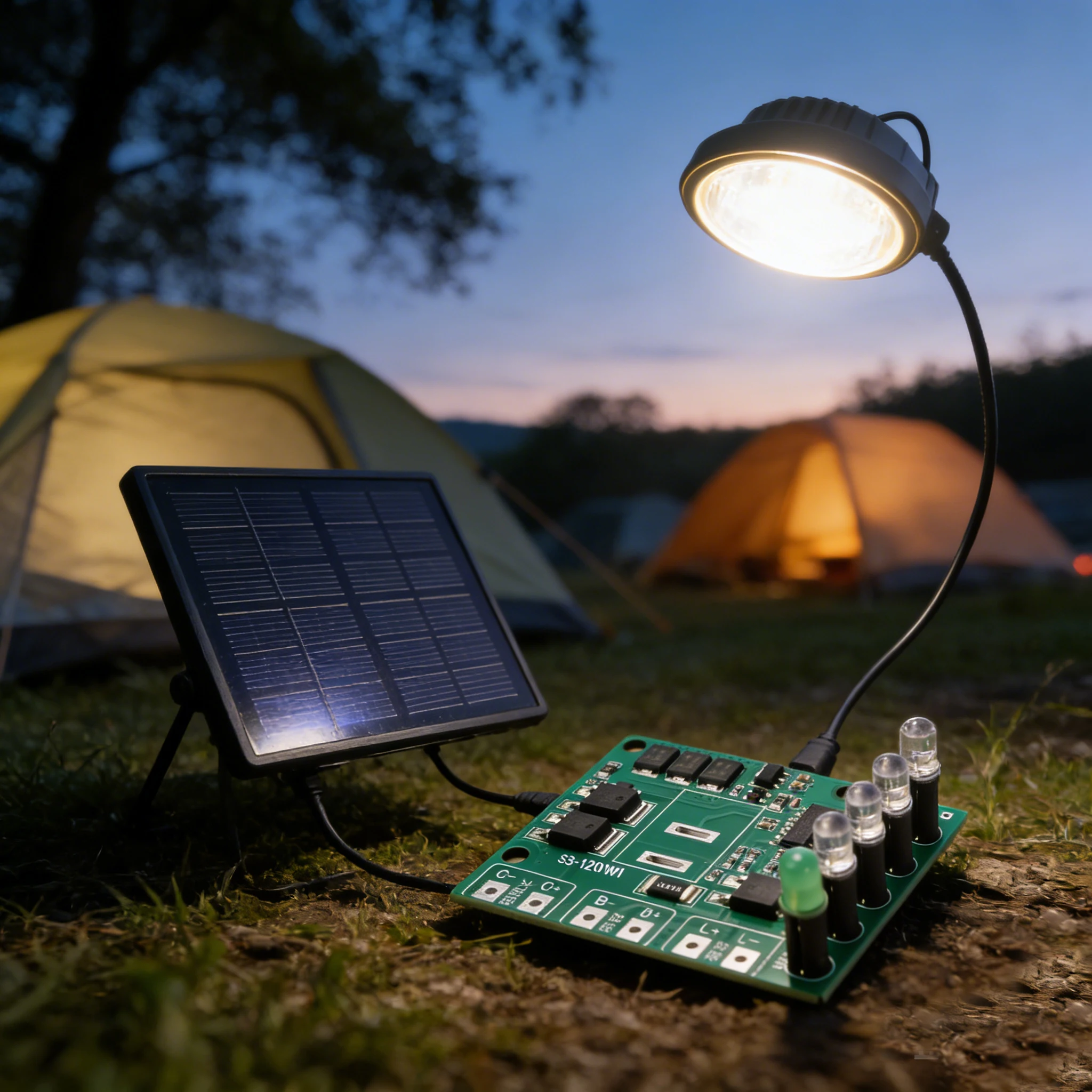 

Solar Charge Module 12V 12A Max Intelligent Charging for 12.6V Lithium 14.4V LiFePO4 Battery Multi-Protection LED Indicator