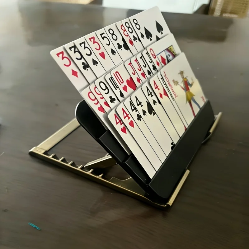 Playing Card Holder, Universal Card Organizer, Tabletop Card Display Rack, Hands-Free Card Holder, Portable Card Storage Stand