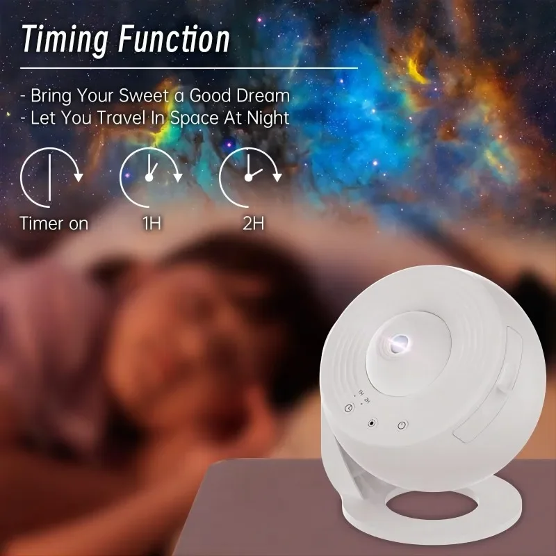 New Projector Night Light Star Planetarium Projector Adults ° Rotate Gaming Room,  Theater, Ceiling, Room Decor (White