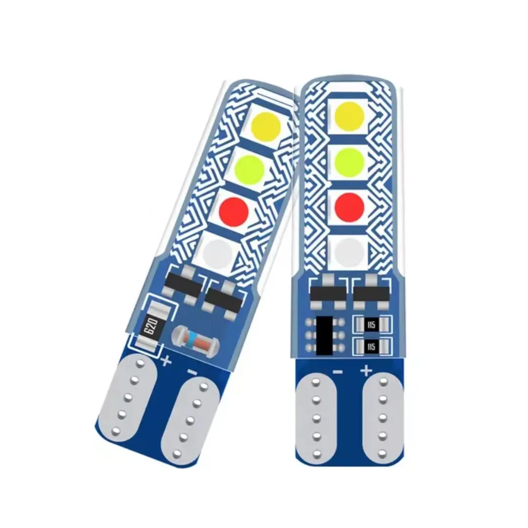 

2pcs T10 W5W LED Strobe Light 3030 8Smd LED Car Interior Lighting Reading Bulb Auto Wedge Clearance Light License Plate Lamp