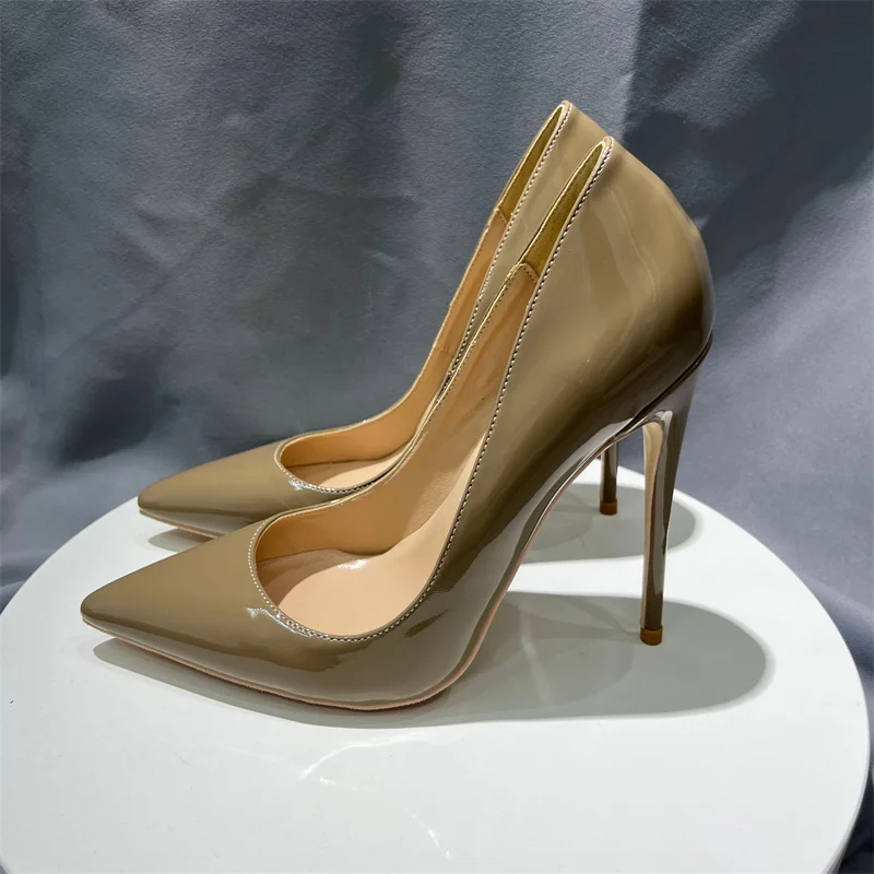 Tikicup-zapatos de tacón alto con punta puntiaguda para mujer