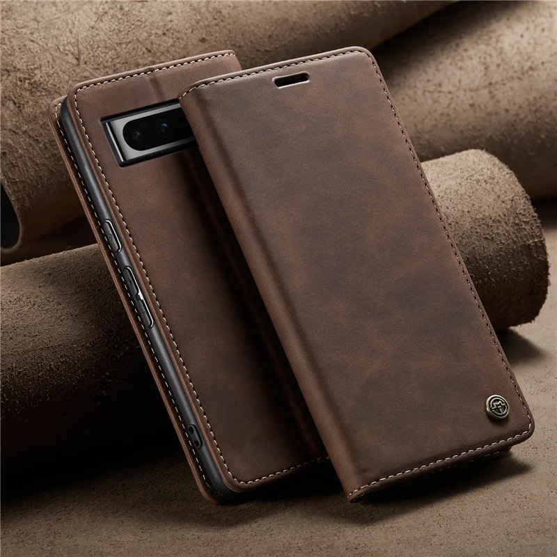 CaseMe Hoge Kwaliteit Retro Magnetische Flip Lederen Hoes voor Google Pixel 10A 9 Pro XL 7 6 Pro Wallet Cover Pixel 8A 9a Telefoonhoesje