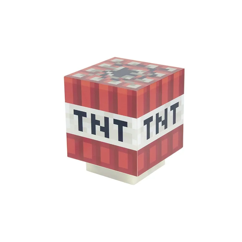 My world TNT Night Light Pixel Style Table Lamp Rechargable Game Surrounding Torch Toy Model Atmosphere Light Birthday Gift
