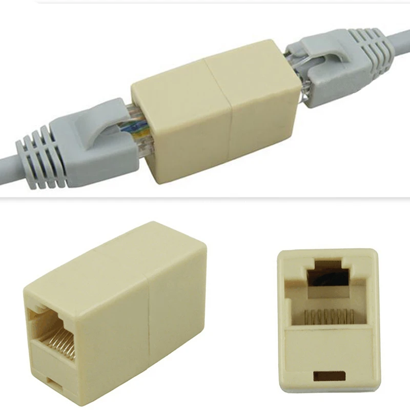 ESCAM Hohe Qualität 10 stücke RJ45 CAT5 Koppler Stecker Netzwerk LAN Kabel Extender Stecker Adapter
