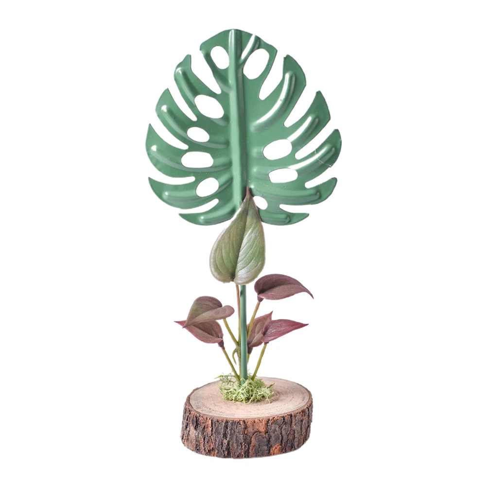 

1pc Resin Wood Adornment Adornment Craft Desktop Resin Craft Decor Nordic Small Size Lifelike Simulated Plant Decor