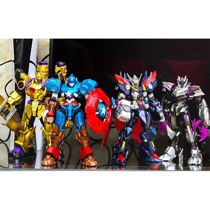 

New Keeppley Marvel Comics Building Block Mecha Captain America Than Os Black Panther Movable Toy Ornaments Assembly Model Gift