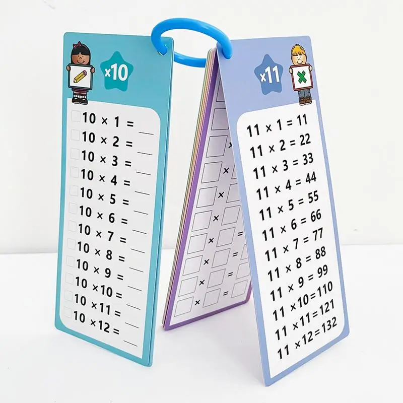 Math Flash Cards 15X Flash Cards For Studying Math Equations Division Learning Aids With Dry Erase Pens For Class Or Homeschool