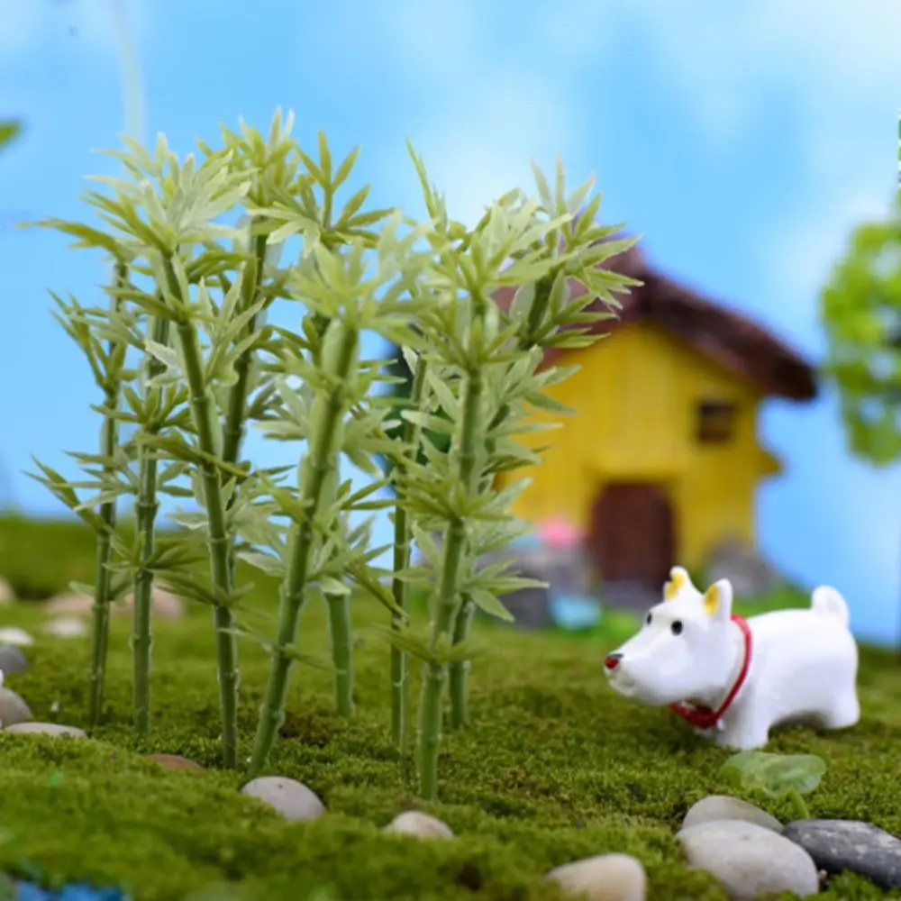 Creative Plastic Sakura Miniatures Rural Style Vivid Simulation Trees Landscape Model Micro Figurines Garden